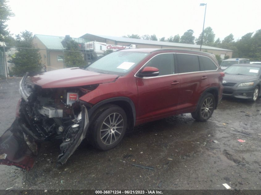 2017 TOYOTA HIGHLANDER XLE/SE - 5TDJZRFH2HS449281
