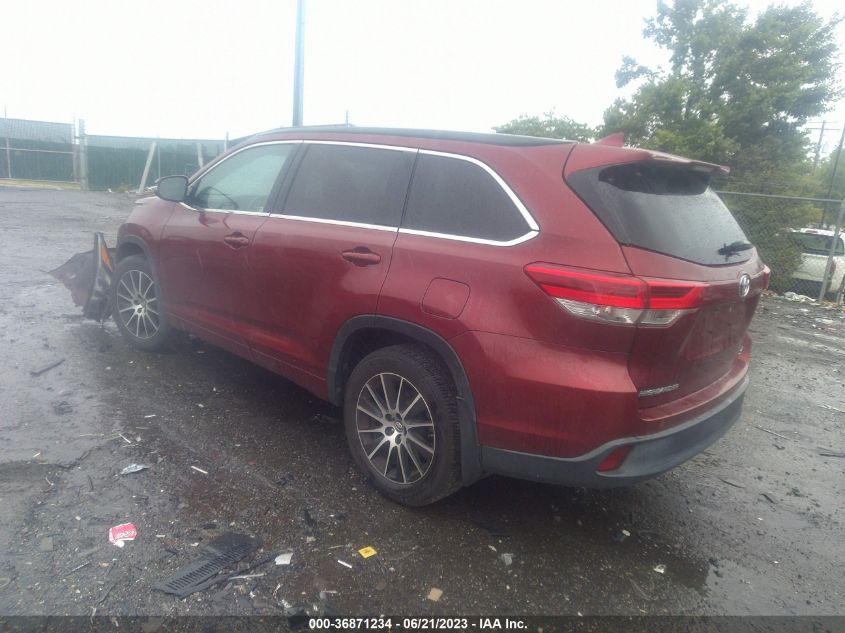 2017 TOYOTA HIGHLANDER XLE/SE - 5TDJZRFH2HS449281