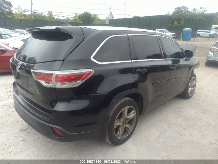 2016 TOYOTA HIGHLANDER LIMITED - 5TDDKRFH1GS289541