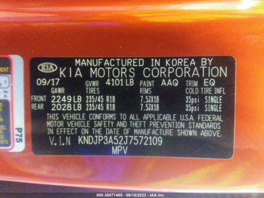 2018 KIA SOUL + - KNDJP3A52J7572109