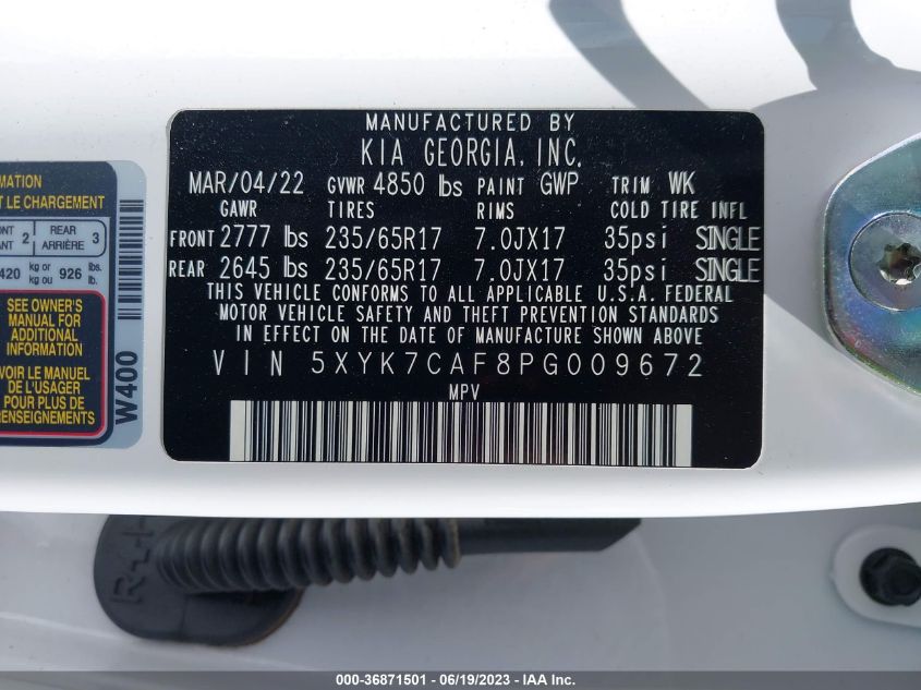 2023 KIA SPORTAGE X-PRO PRESTIGE - 5XYK7CAF8PG009672