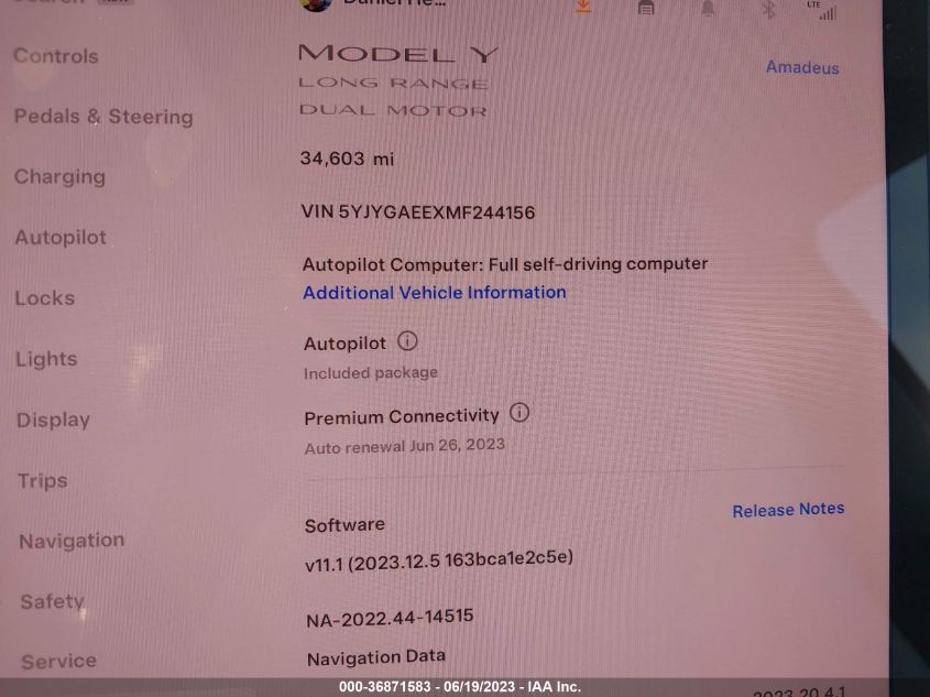 2021 TESLA MODEL Y LONG RANGE - 5YJYGAEEXMF244156