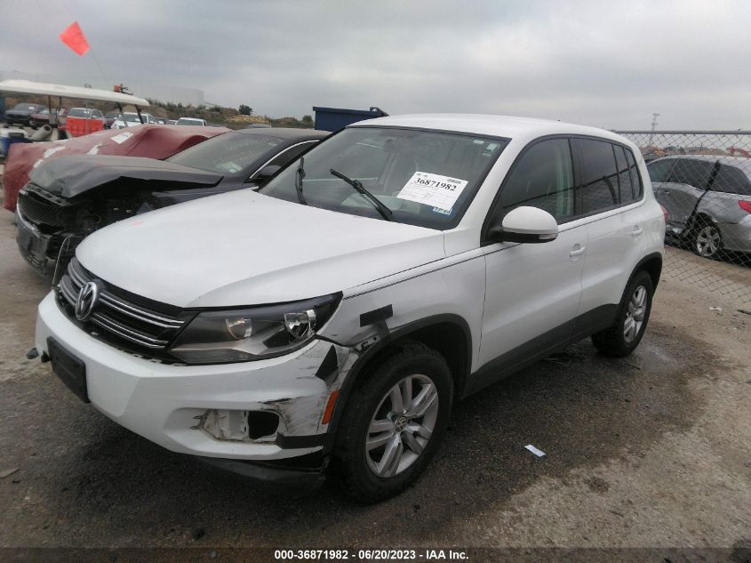 2014 VOLKSWAGEN TIGUAN S - WVGAV3AX6EW570166