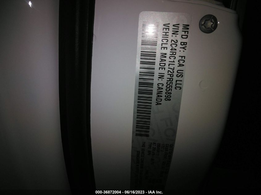 2023 CHRYSLER PACIFICA - 2C4RC1L72PR555898