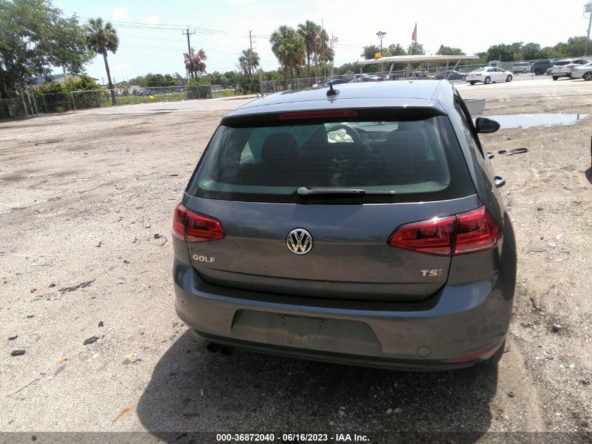 2016 VOLKSWAGEN GOLF TSI S - 3VW217AU6GM020922