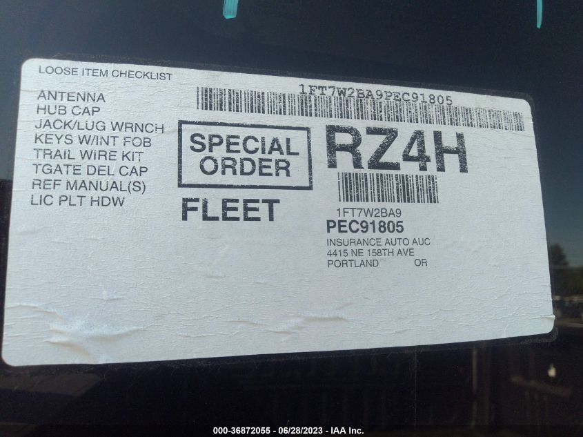 2023 FORD SUPER DUTY F-250 SRW XL - 1FT7W2BA9PEC91805