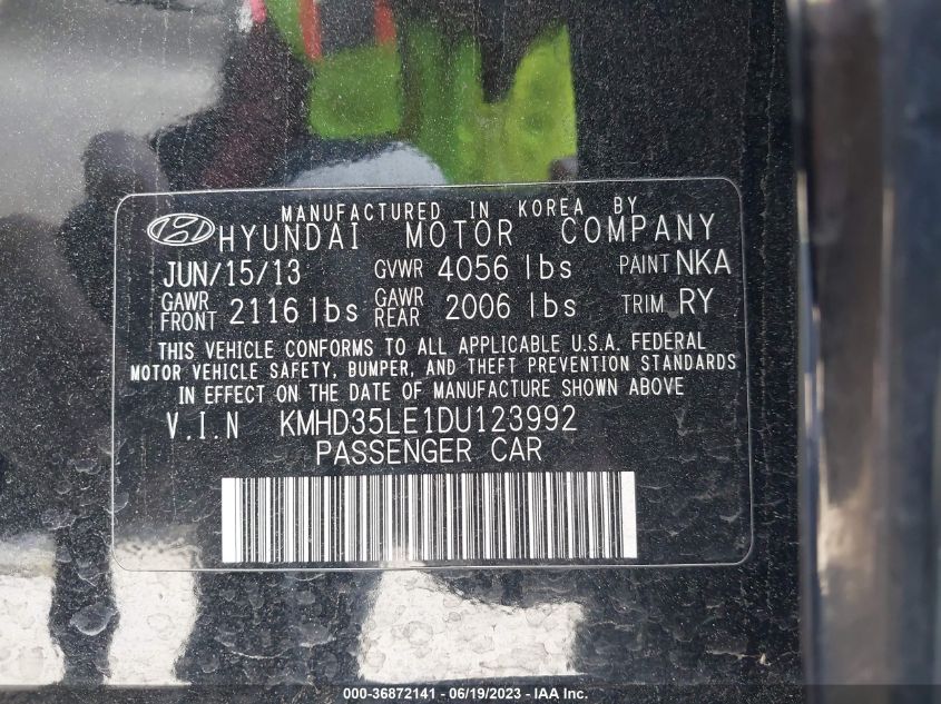 2013 HYUNDAI ELANTRA GT - KMHD35LE1DU123992