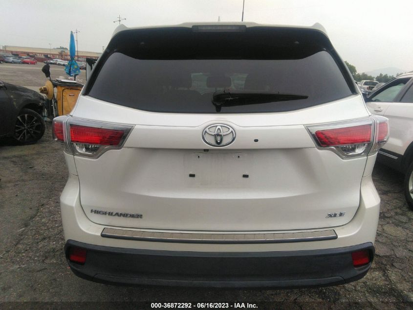 2016 TOYOTA HIGHLANDER XLE - 5TDKKRFH6GS183738