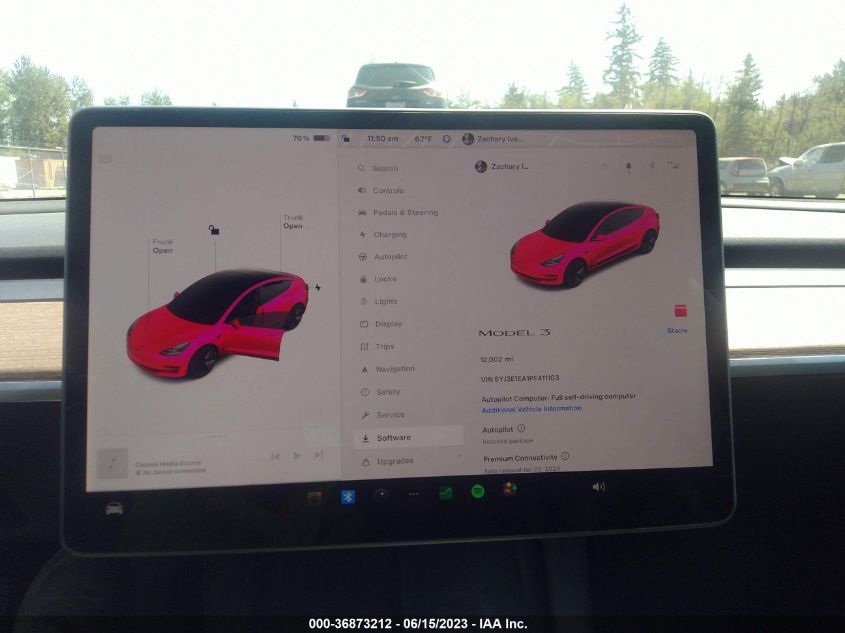 2023 TESLA MODEL 3 - 5YJ3E1EA1PF411103