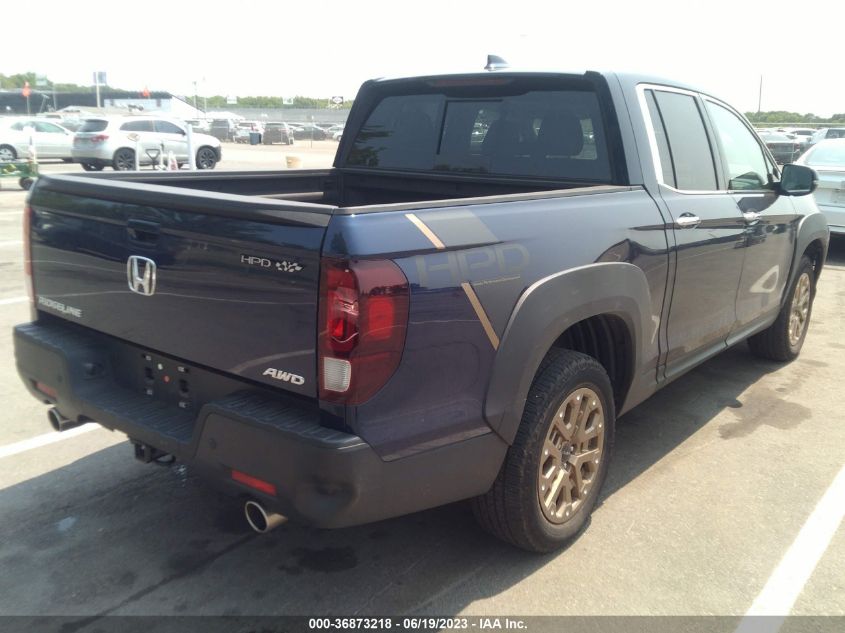 2021 HONDA RIDGELINE RTL-E - 5FPYK3F7XMB026011