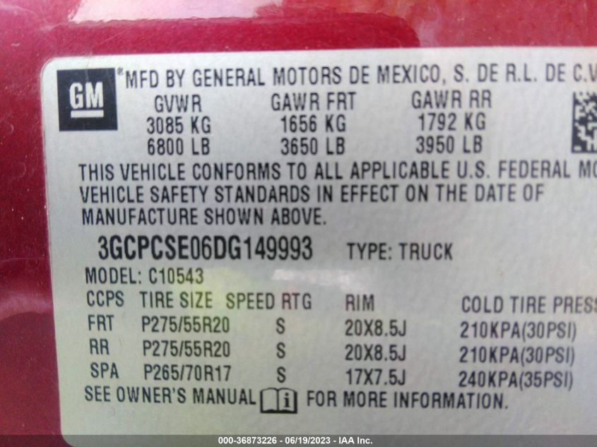 2013 CHEVROLET SILVERADO 1500 LT - 3GCPCSE06DG149993