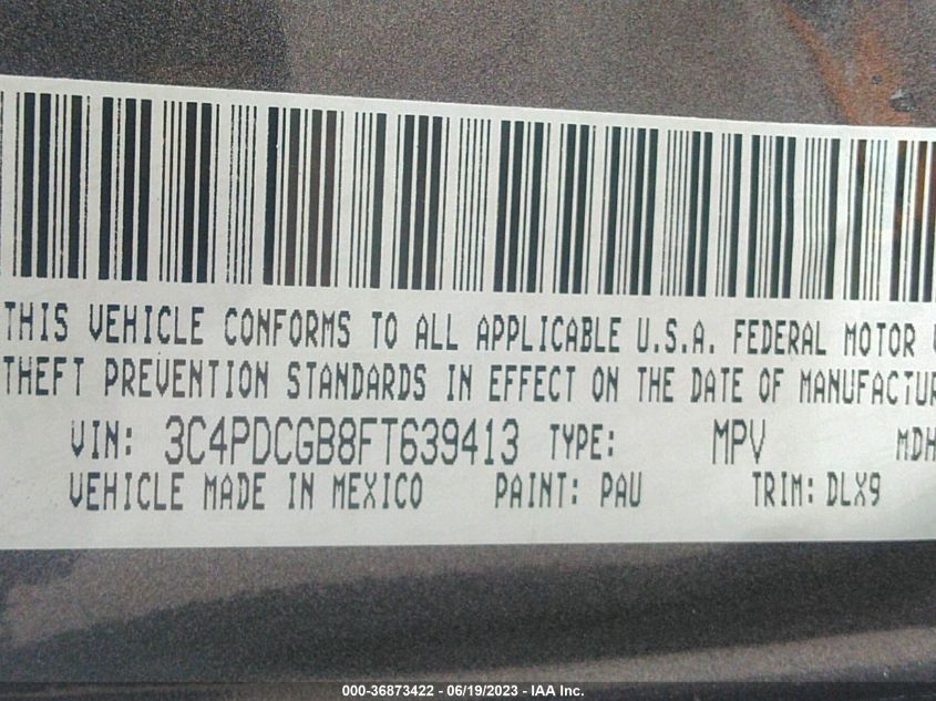 2015 DODGE JOURNEY CROSSROAD - 3C4PDCGB8FT639413