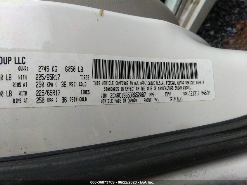 2013 CHRYSLER TOWN & COUNTRY TOURING - 2C4RC1BG5DR652087