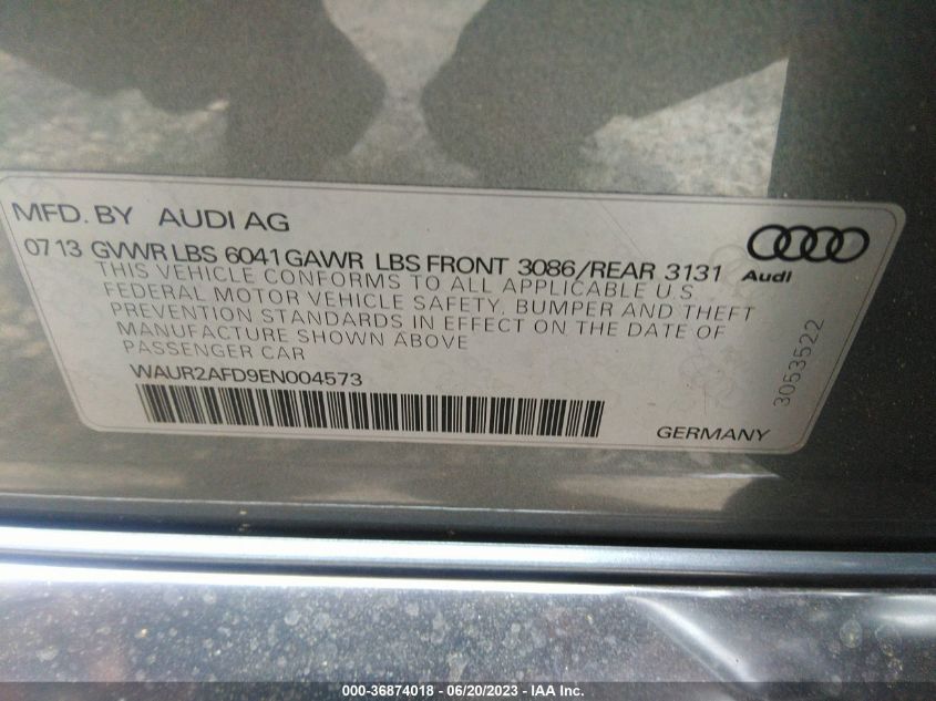 2014 AUDI A8 L 4.0T - WAUR2AFD9EN004557