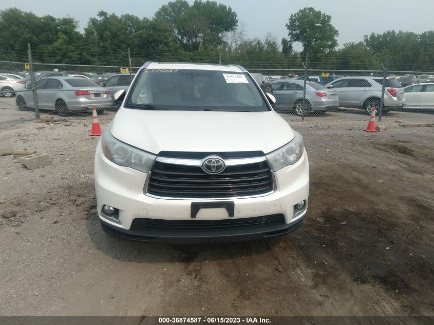2014 TOYOTA HIGHLANDER LIMITED - 5TDDKRFH1ES049807