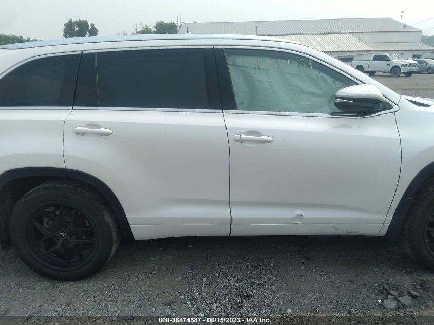 2014 TOYOTA HIGHLANDER LIMITED - 5TDDKRFH1ES049807