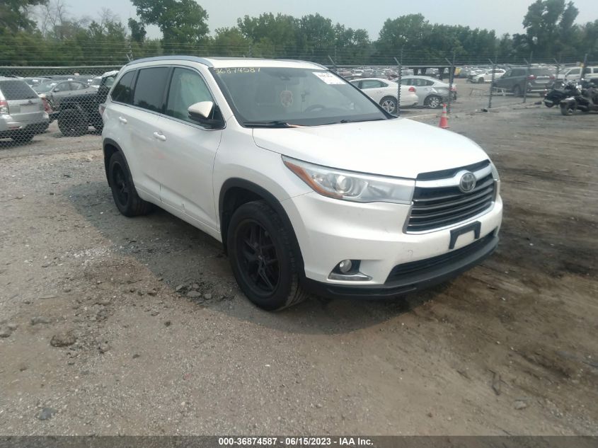 2014 TOYOTA HIGHLANDER LIMITED - 5TDDKRFH1ES049807