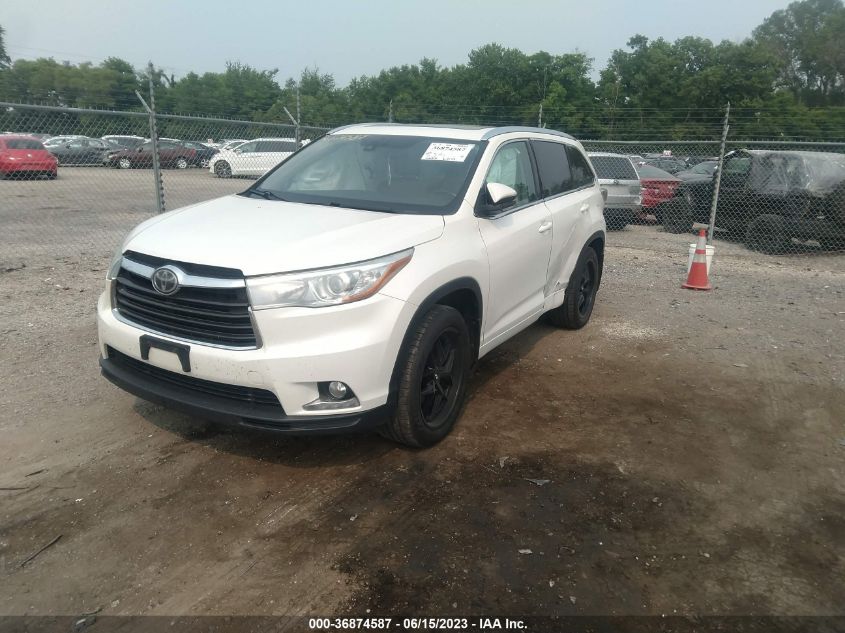 2014 TOYOTA HIGHLANDER LIMITED - 5TDDKRFH1ES049807
