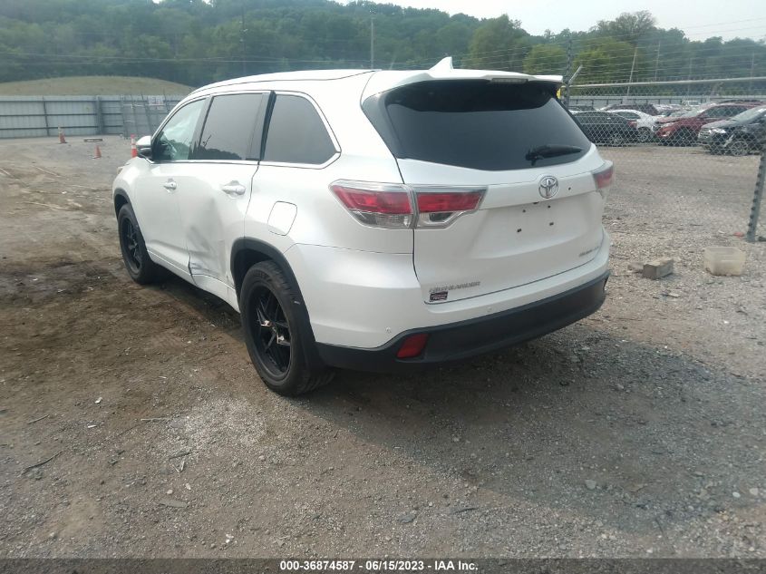 2014 TOYOTA HIGHLANDER LIMITED - 5TDDKRFH1ES049807