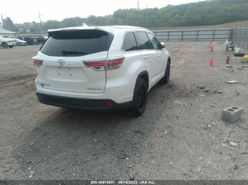 2014 TOYOTA HIGHLANDER LIMITED - 5TDDKRFH1ES049807