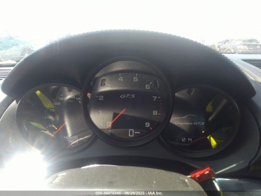 2015 PORSCHE CAYMAN S/GTS WP0AB2A85FK180538