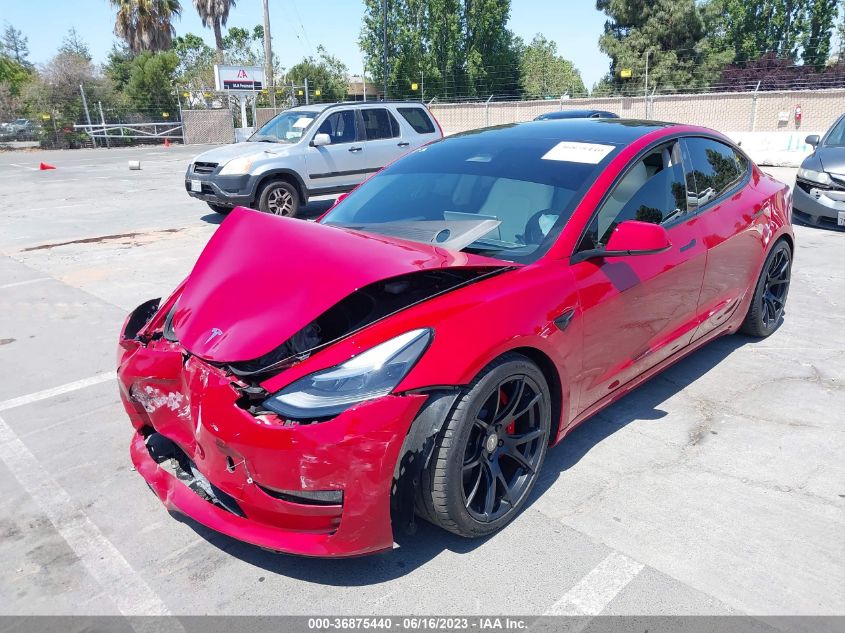 2022 TESLA MODEL 3 PERFORMANCE - 5YJ3E1EC6NF360745