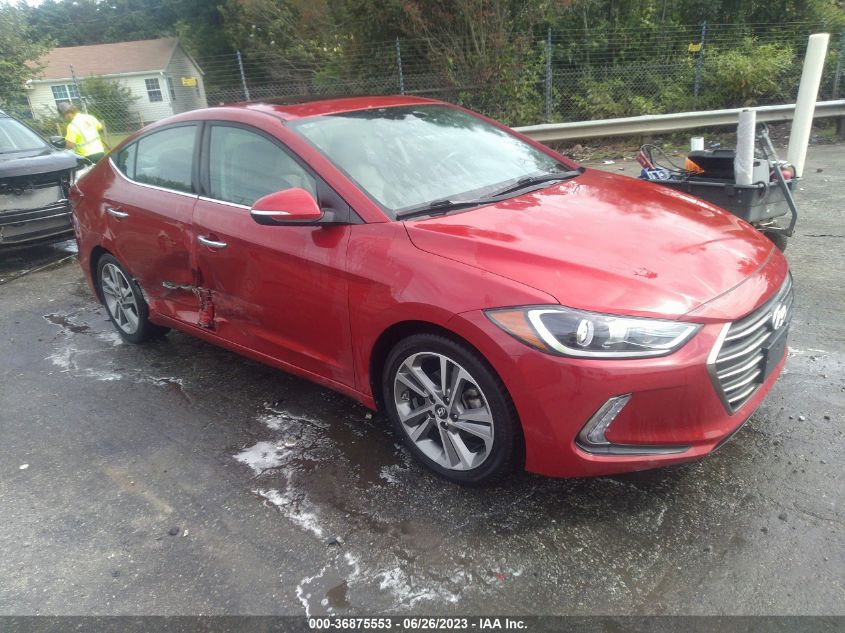 2017 HYUNDAI ELANTRA LIMITED - 5NPD84LF0HH063812