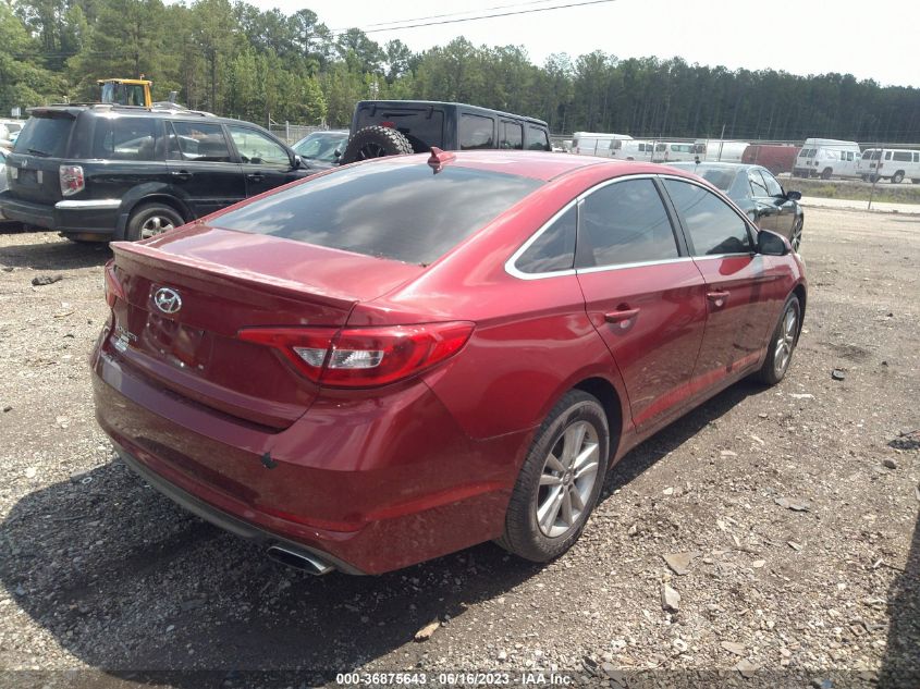 2015 HYUNDAI SONATA 2.4L SE - 5NPE24AF2FH081427