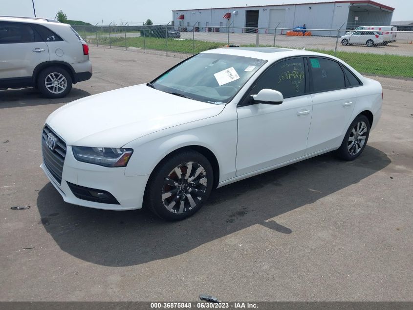 2014 AUDI A4 PREMIUM - WAUAFAFL6EN044019