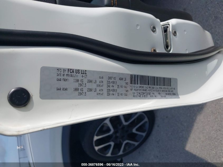 2017 JEEP COMPASS LIMITED - 3C4NJDCB4HT624387