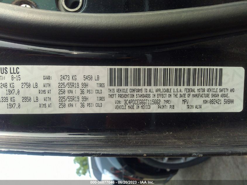 2016 DODGE JOURNEY R/T - 3C4PDCEG6GT115662
