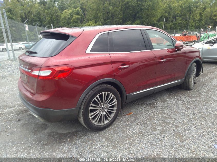2016 LINCOLN MKX RESERVE - 2LMTJ6LR5GBL56072