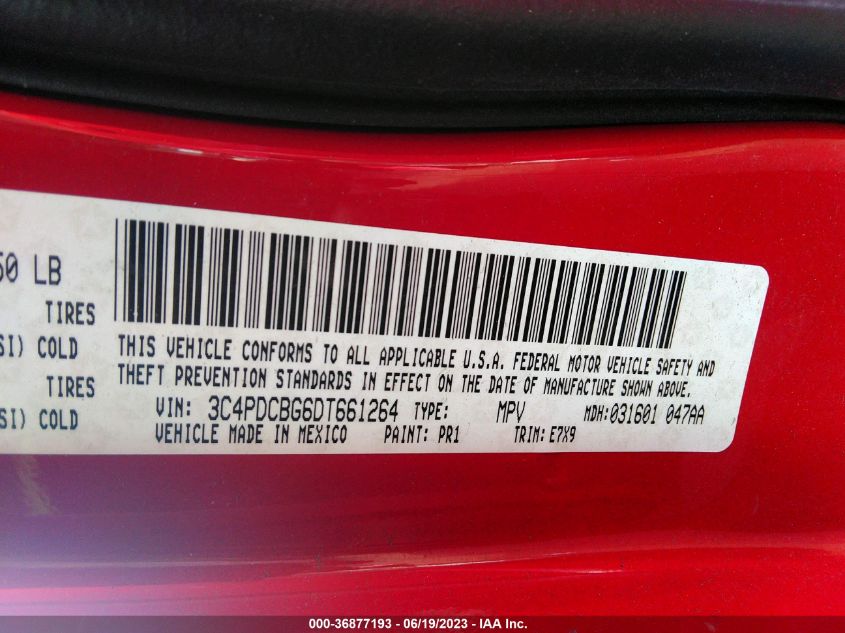 2013 DODGE JOURNEY SXT - 3C4PDCBG6DT661264