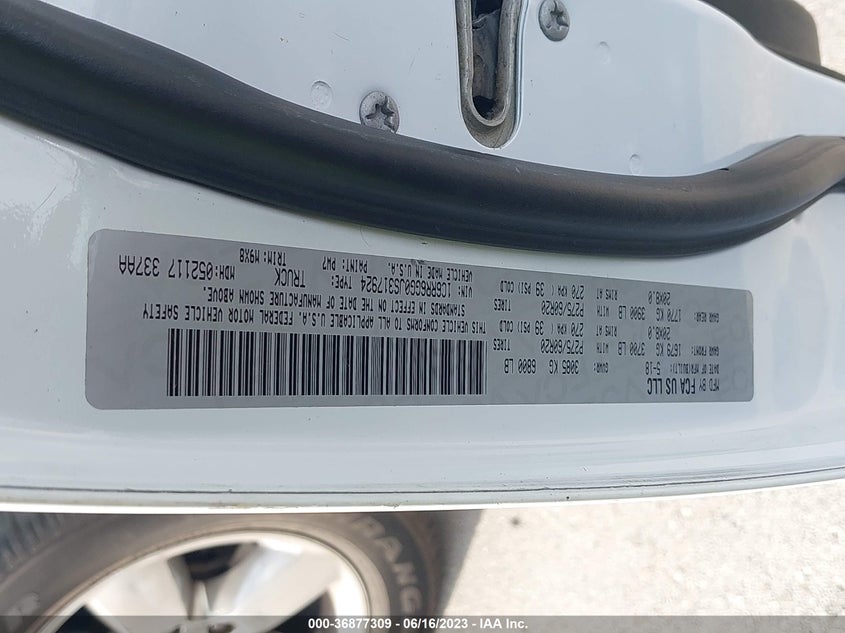 VIN 1C6RR6GG0JS317924 2018 RAM 1500 BIG HORN