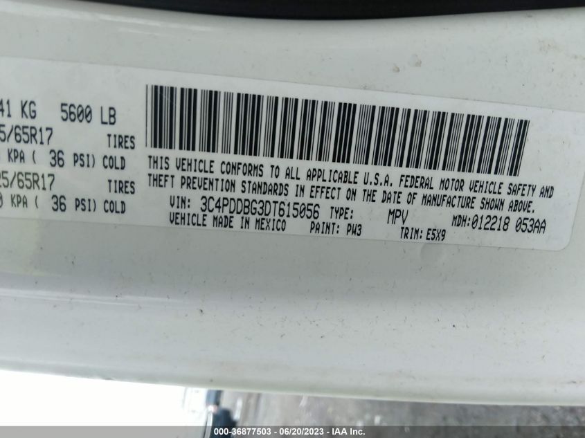 2013 DODGE JOURNEY SXT - 3C4PDDBG3DT615056