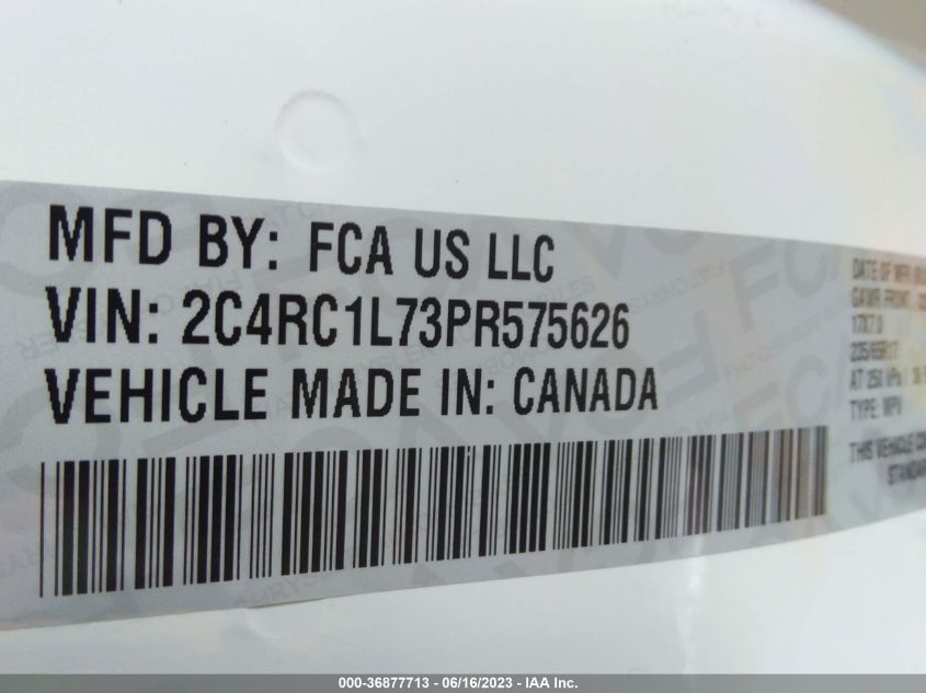 2023 CHRYSLER PACIFICA HYBRID TOURING L - 2C4RC1L73PR575626
