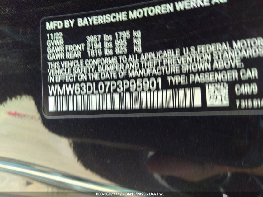 2023 MINI CONVERTIBLE JOHN COOPER WORKS WMW63DL07P3P95901