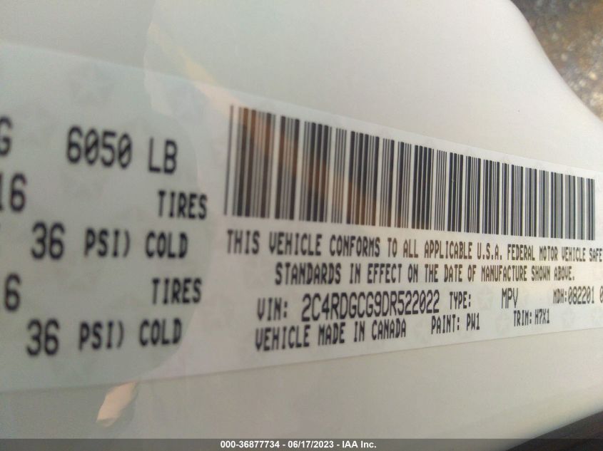 2013 DODGE GRAND CARAVAN SXT - 2C4RDGCG9DR522022