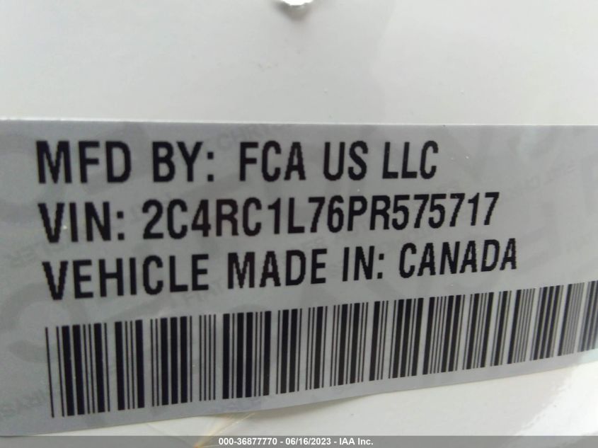 2023 CHRYSLER PACIFICA HYBRID TOURING L - 2C4RC1L76PR575717