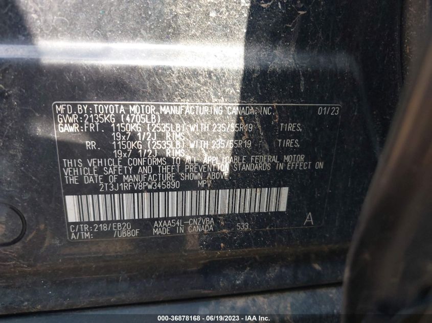 2023 TOYOTA RAV4 ADVENTURE - 2T3J1RFV8PW345890