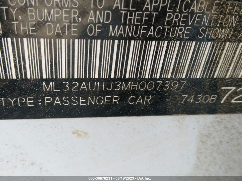 2021 MITSUBISHI MIRAGE ES/LE - ML32AUHJ3MH007397