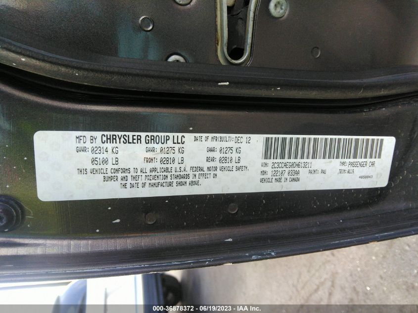 2013 CHRYSLER 300 300C - 2C3CCAEG0DH613211