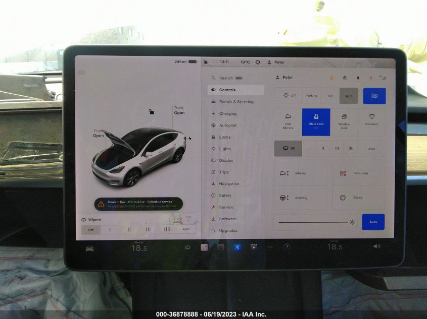 Auction sale of the 2021 TESLA MODEL Y , vin: 5YJYGDEE2MF232956, lot number: 36878888