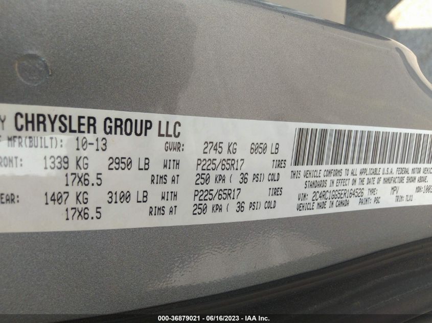 2014 CHRYSLER TOWN & COUNTRY LIMITED - 2C4RC1GG5ER164526