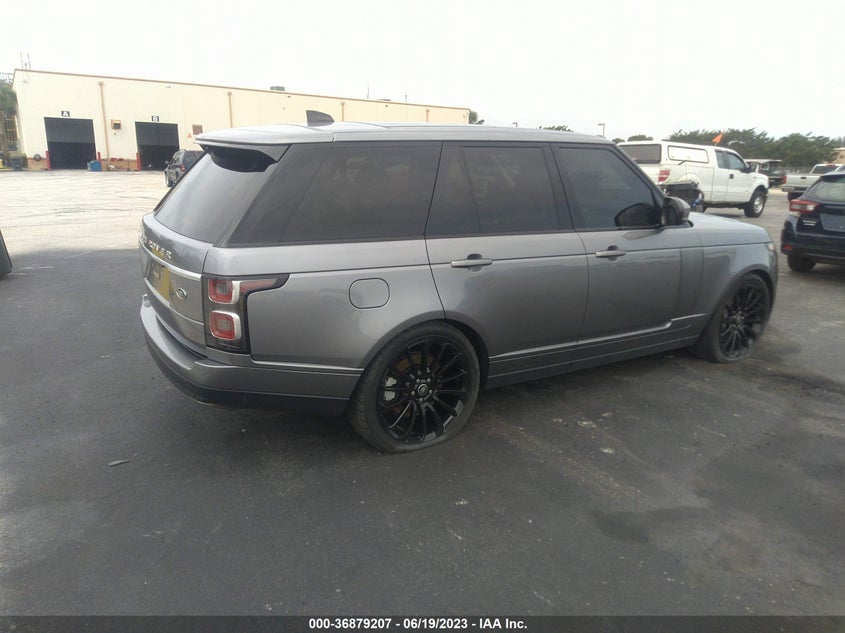 VIN SALGS2RU0LA590265 2020 LAND ROVER RANGE ROVER HSE