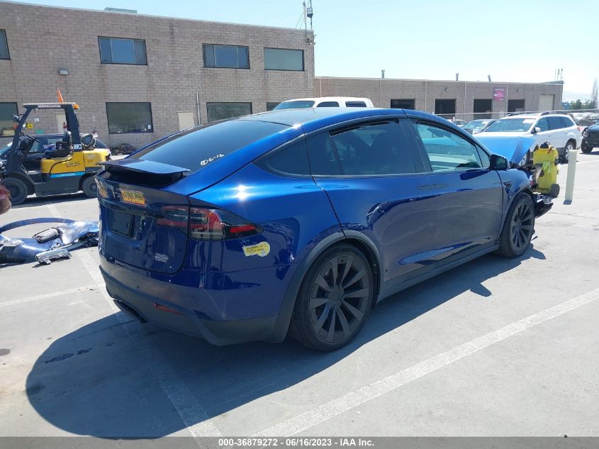 2022 TESLA MODEL X PLAID - 7SAXCBE65NF349830