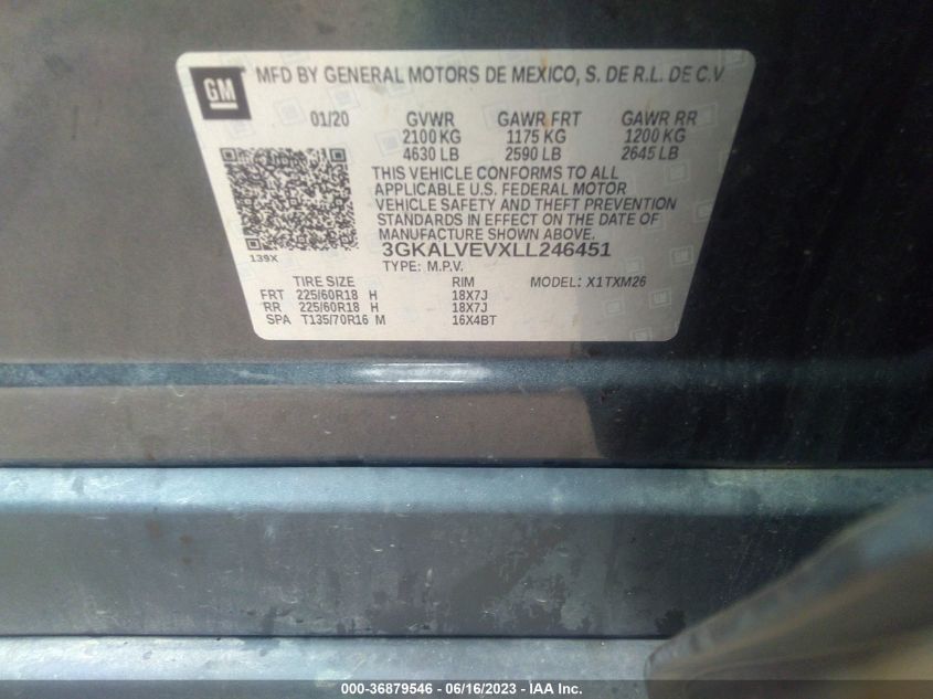 2020 GMC TERRAIN SLT - 3GKALVEVXLL246451