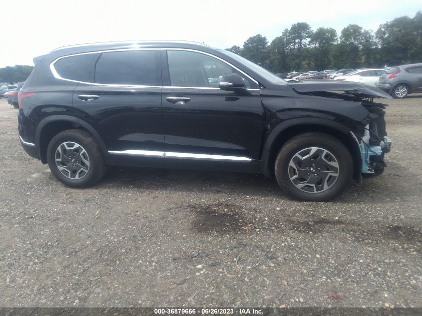 2022 HYUNDAI SANTA FE HYBRID BLUE - KM8S2DA1XNU037716