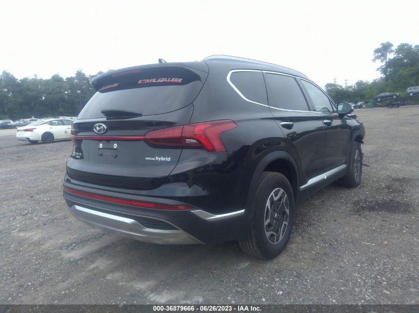2022 HYUNDAI SANTA FE HYBRID BLUE - KM8S2DA1XNU037716