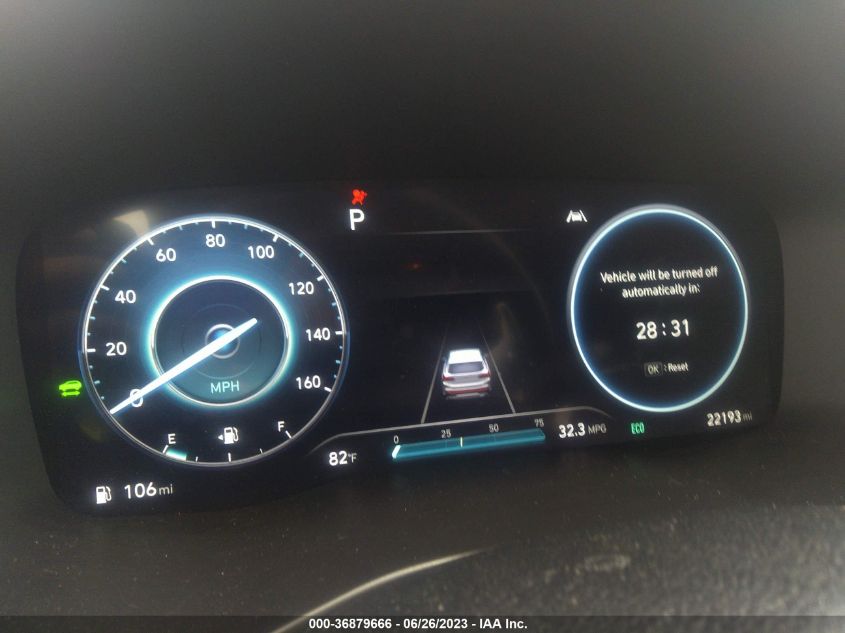 2022 HYUNDAI SANTA FE HYBRID BLUE - KM8S2DA1XNU037716